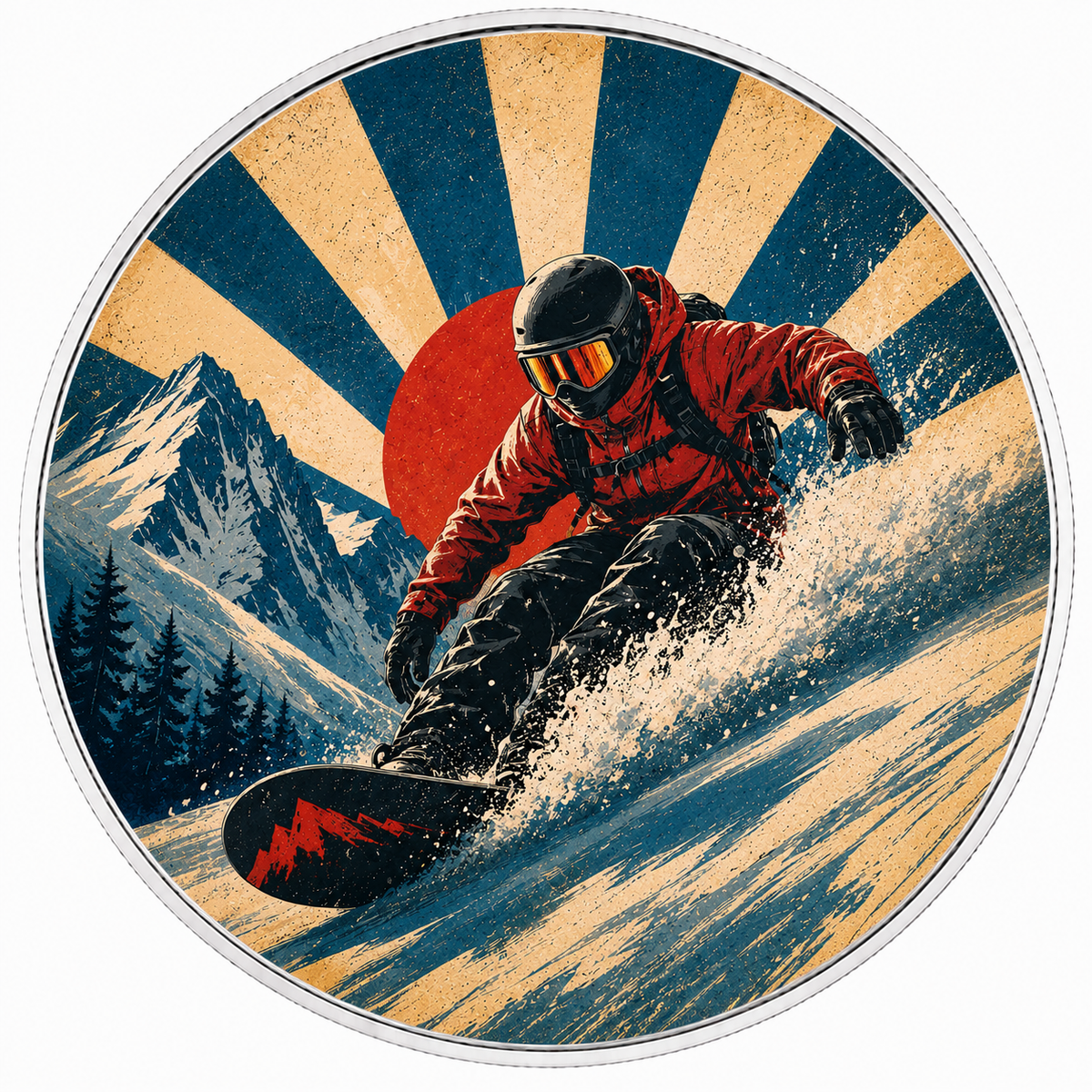 Powder Run, Ag 999 — widok z przodu