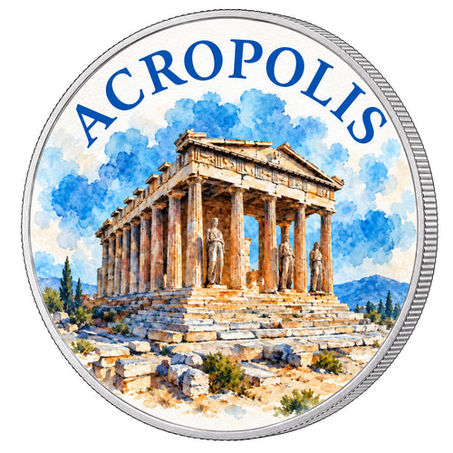 Akropol, Ag 999 — srebrny rant monety