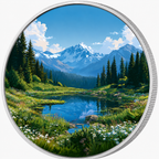 Alpine Serenity, Ag 999 — srebrny rant monety