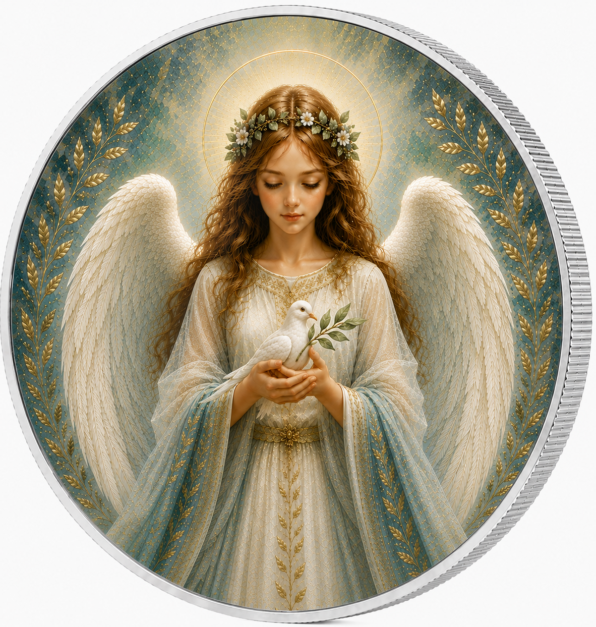 Angel of Peace, Ag 999 — srebrny rant monety