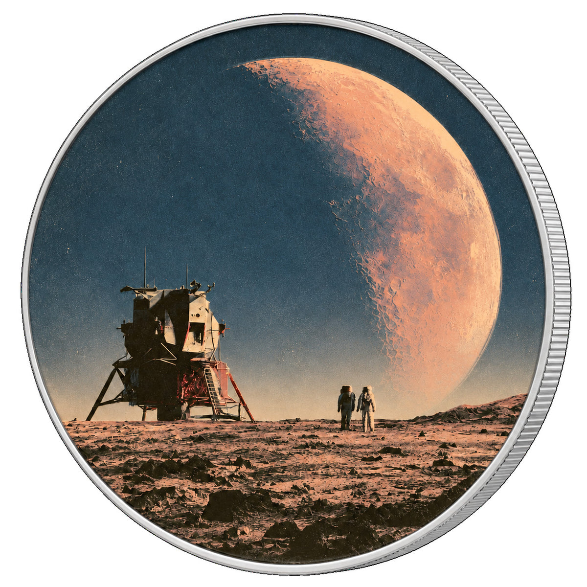 Apollo 11, Ag 999 — srebrny rant monety
