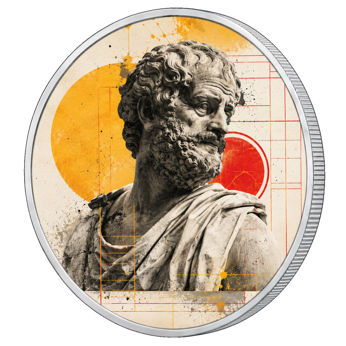Arystoteles, Ag 999 — srebrny rant monety