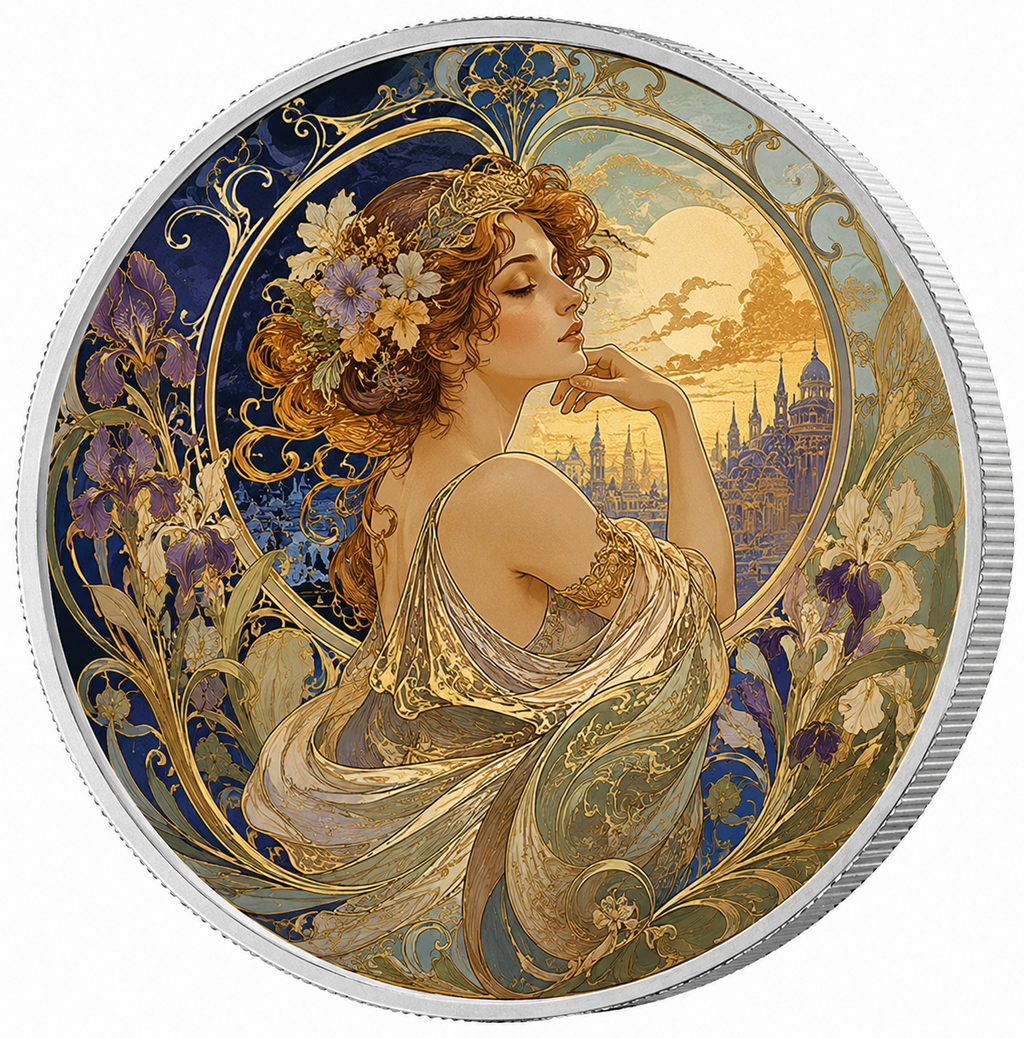 Art Nouveau Dream, Ag 999 — srebrny rant monety