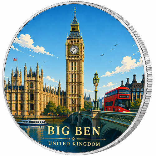 Big Ben, Ag 999 — srebrny rant monety