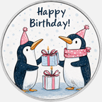 Birthday Penguins, Ag 999 — widok z przodu