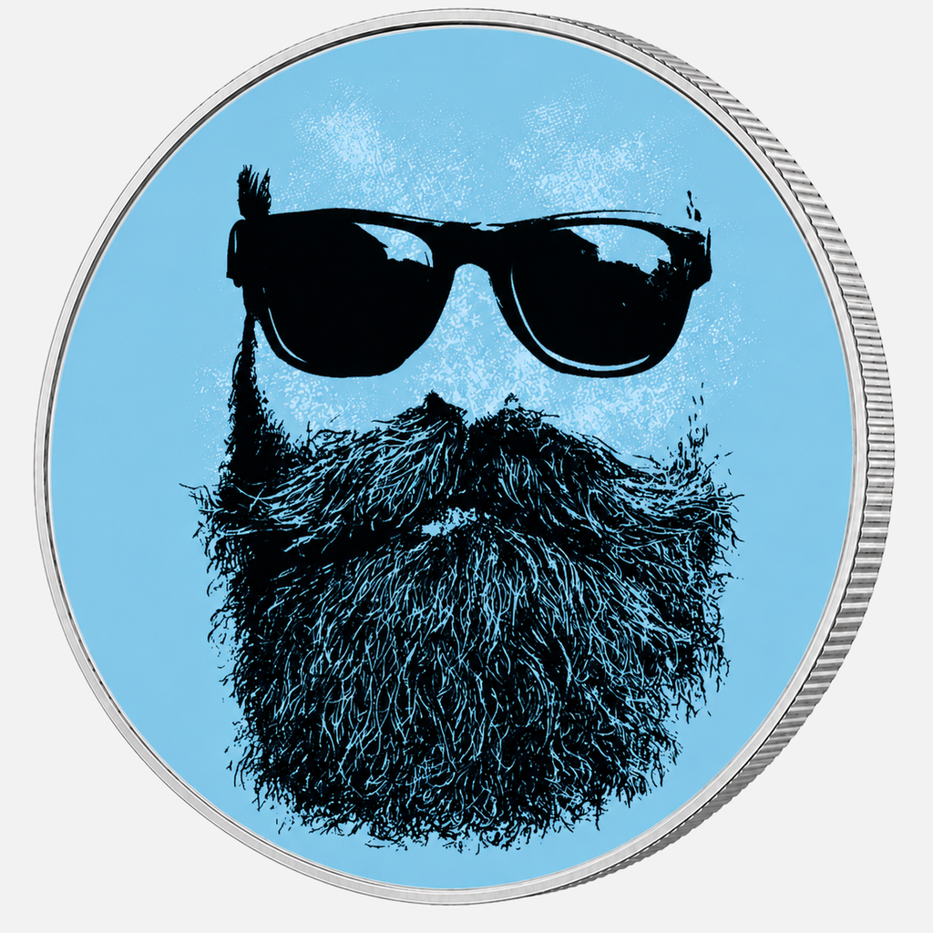 Bold & Bearded, Ag 999 — srebrny rant monety
