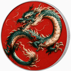 Chinese Dragon, Ag 999 — srebrny rant monety