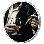 Cygaro i Whisky, Ag 999 — srebrny rant monety