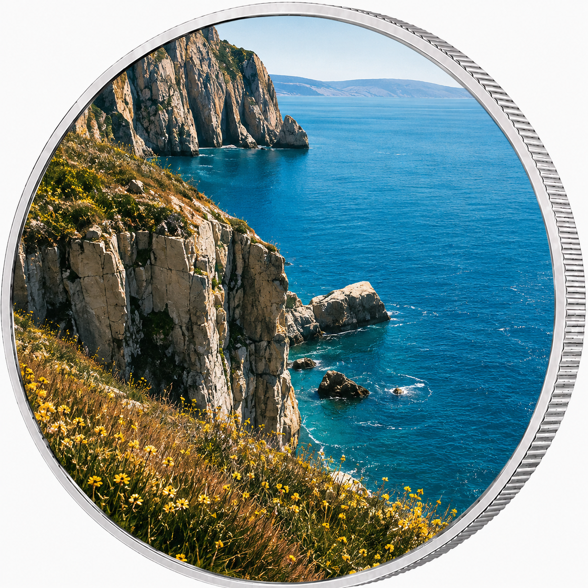 Coastal Serenity, Ag 999 — srebrny rant monety
