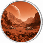 Colonization of Mars, Ag 999 — srebrny rant monety