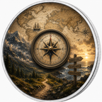 Compass of Adventure, Ag 999 — srebrny rant monety