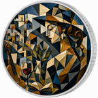 Cubist Vision, Ag 999 — srebrny rant monety