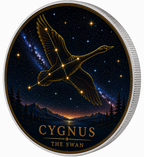 Cygnus, Ag 999 — srebrny rant monety