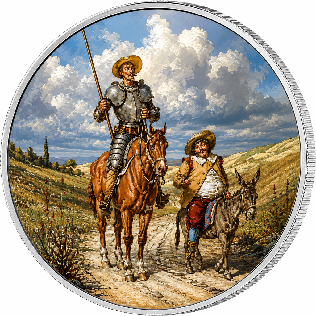 Don Quixote, Ag 999 — srebrny rant monety