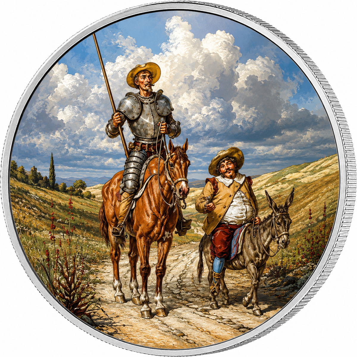 Don Quixote, Ag 999 — srebrny rant monety