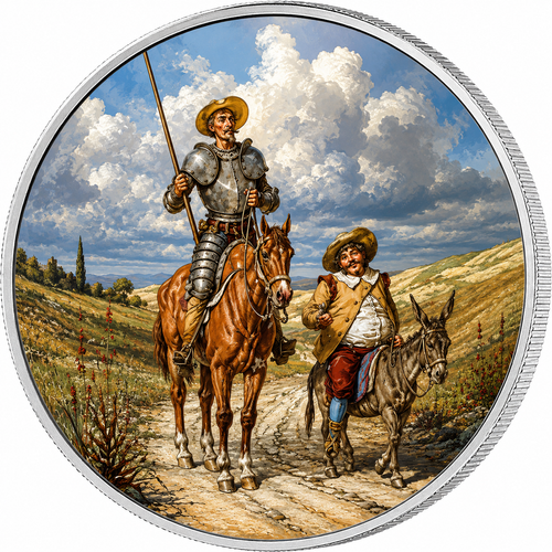 Don Quixote, Ag 999 — srebrny rant monety