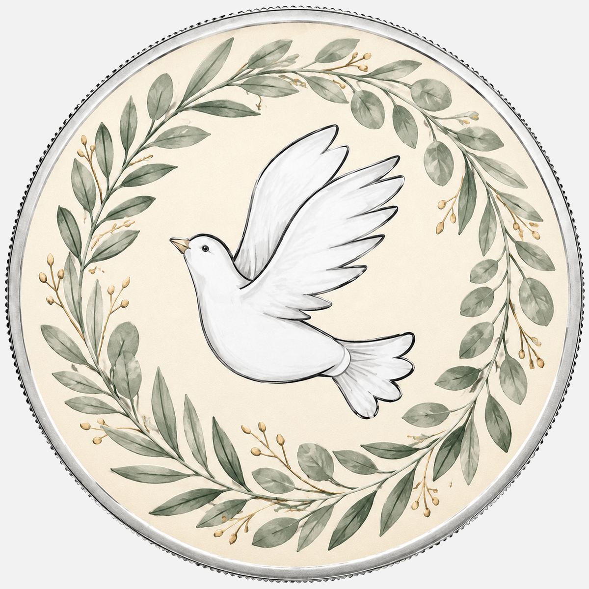 Dove of Peace, Ag 999 — widok z przodu