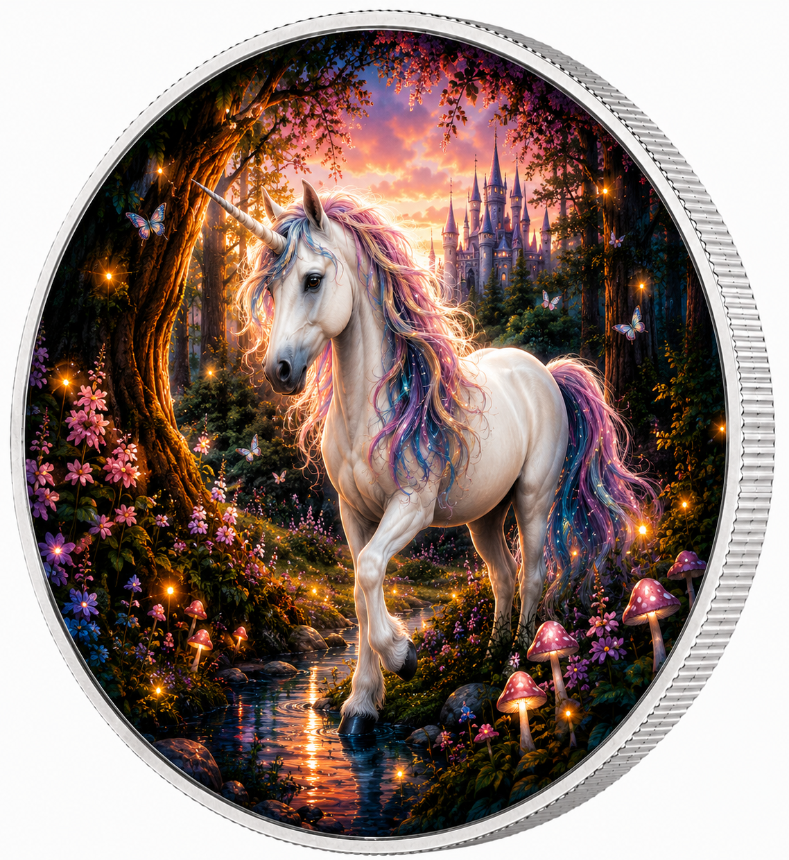 Dreamy Unicorn, Ag 999 — srebrny rant monety
