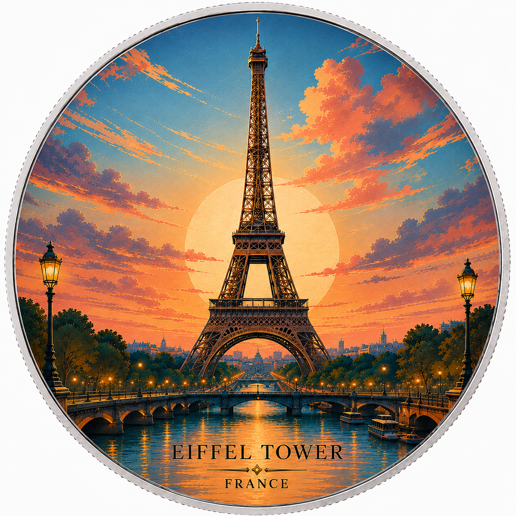 Eiffel Tower, Ag 999 — widok z przodu