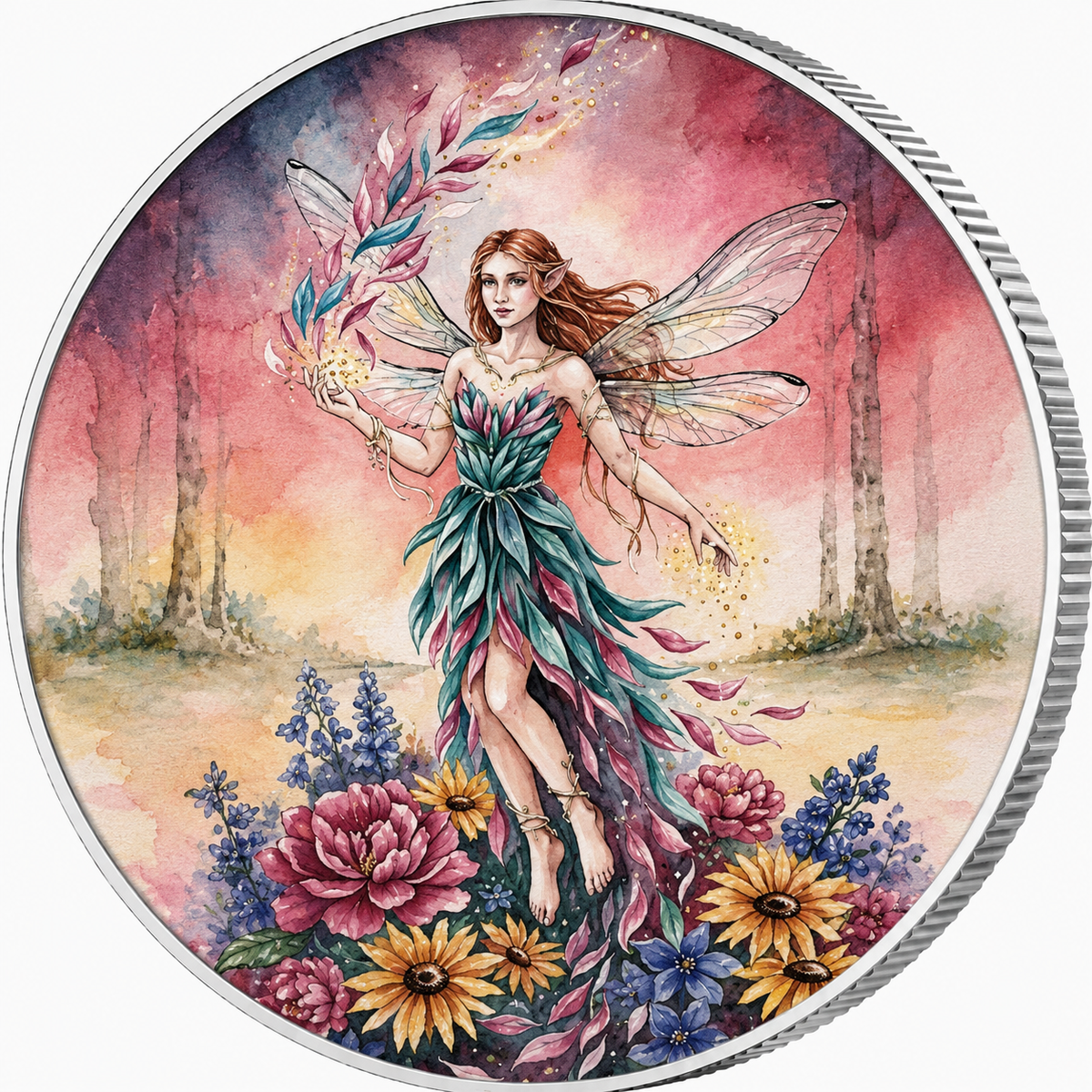 Enchanted Fairy, Ag 999 — srebrny rant monety