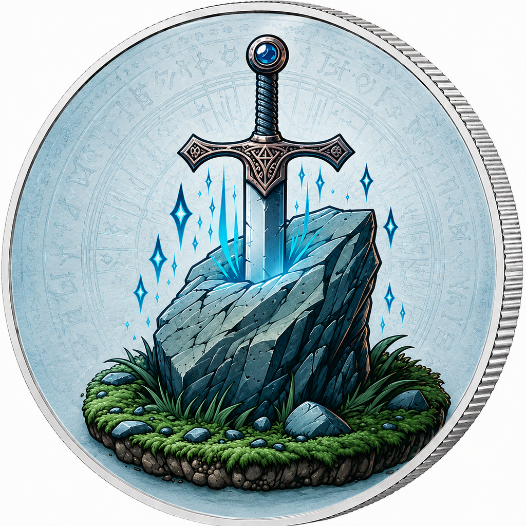 Excalibur, Ag 999 — srebrny rant monety