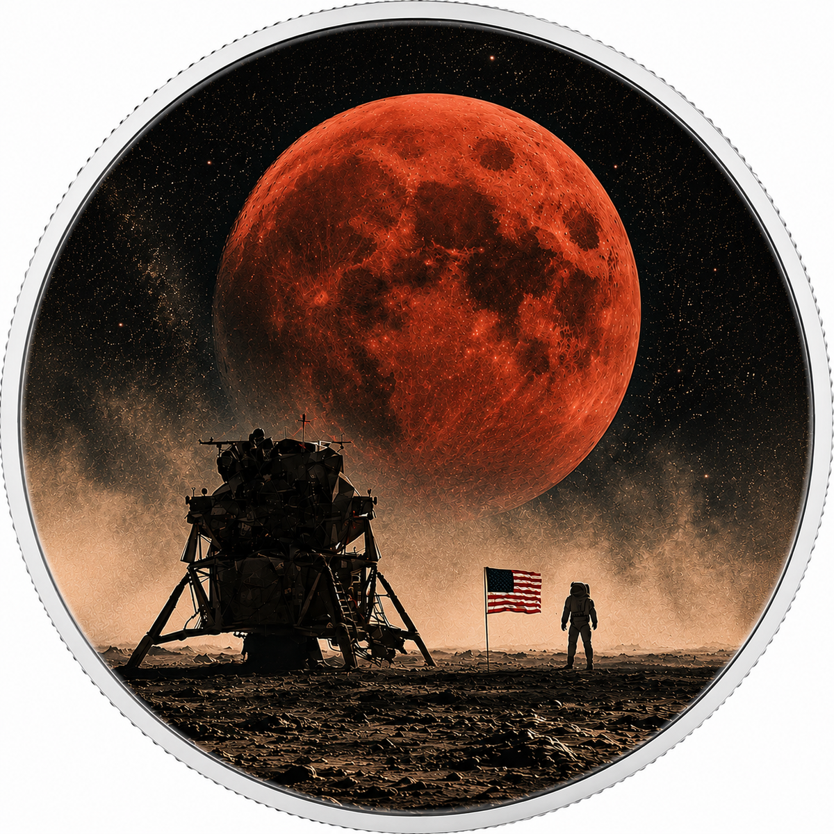 First Moon Landing, Ag 999 — widok z przodu