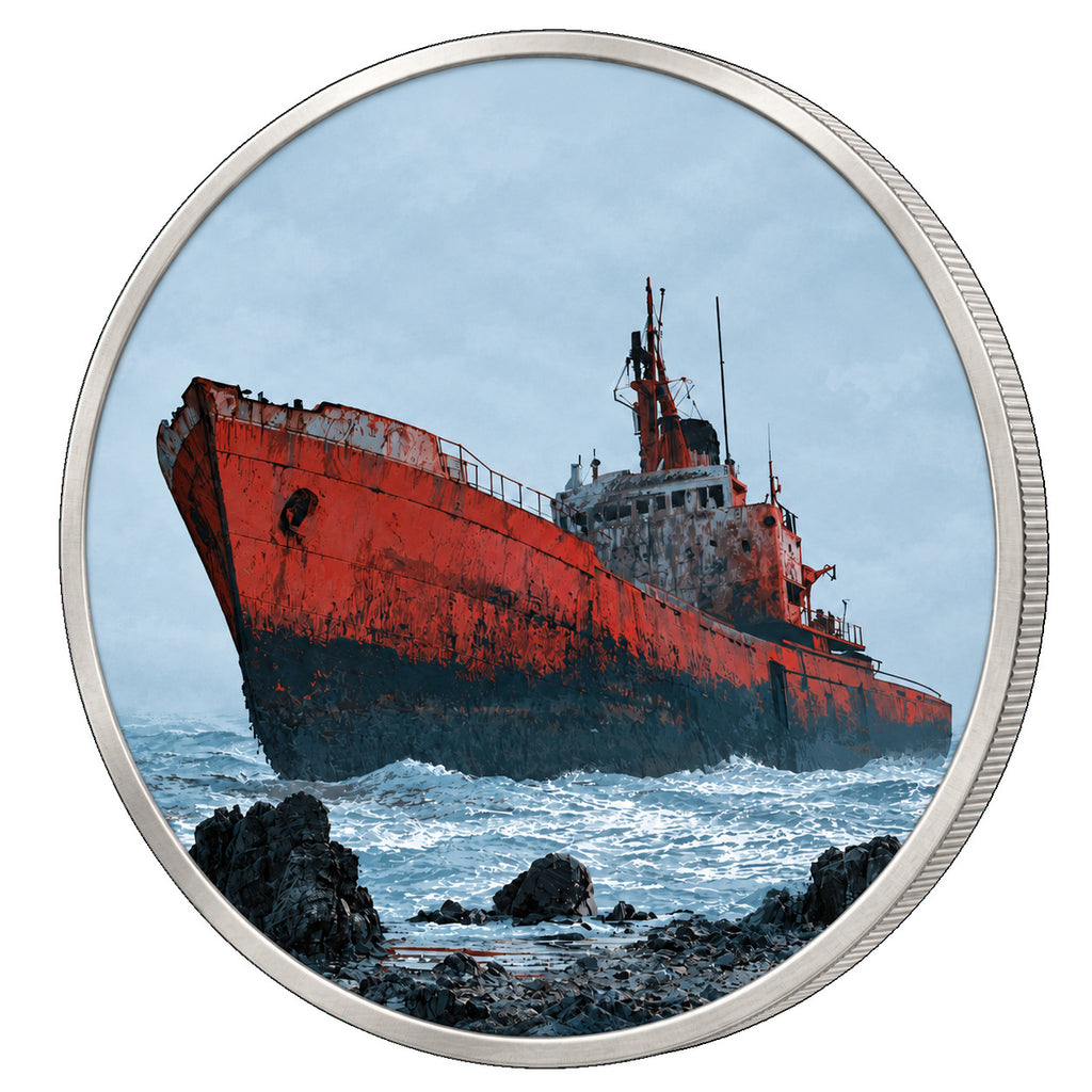 Zapomniany Statek, Ag 999 — srebrny rant monety