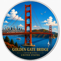 Golden Gate Bridge, Ag 999 — widok z przodu