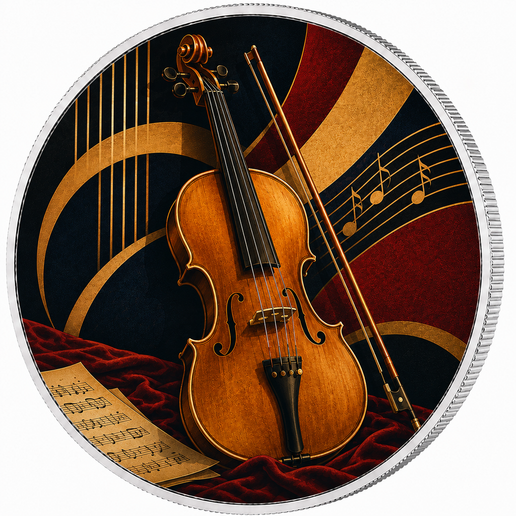 Golden Violin, Ag 999 — srebrny rant monety