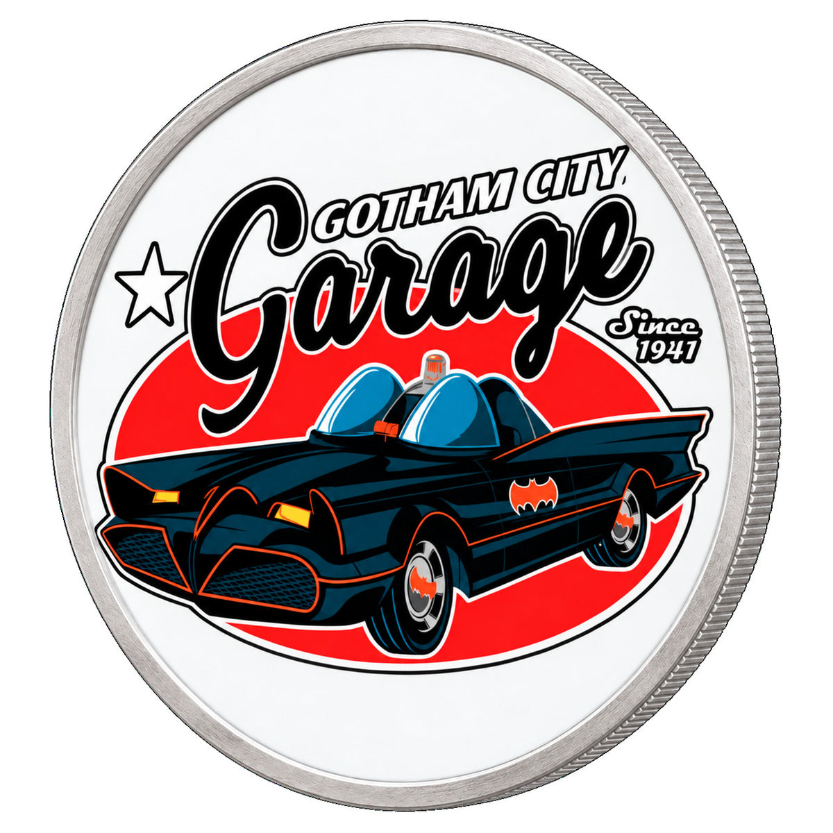 Gotham City Garage, Ag 999 — srebrny rant monety