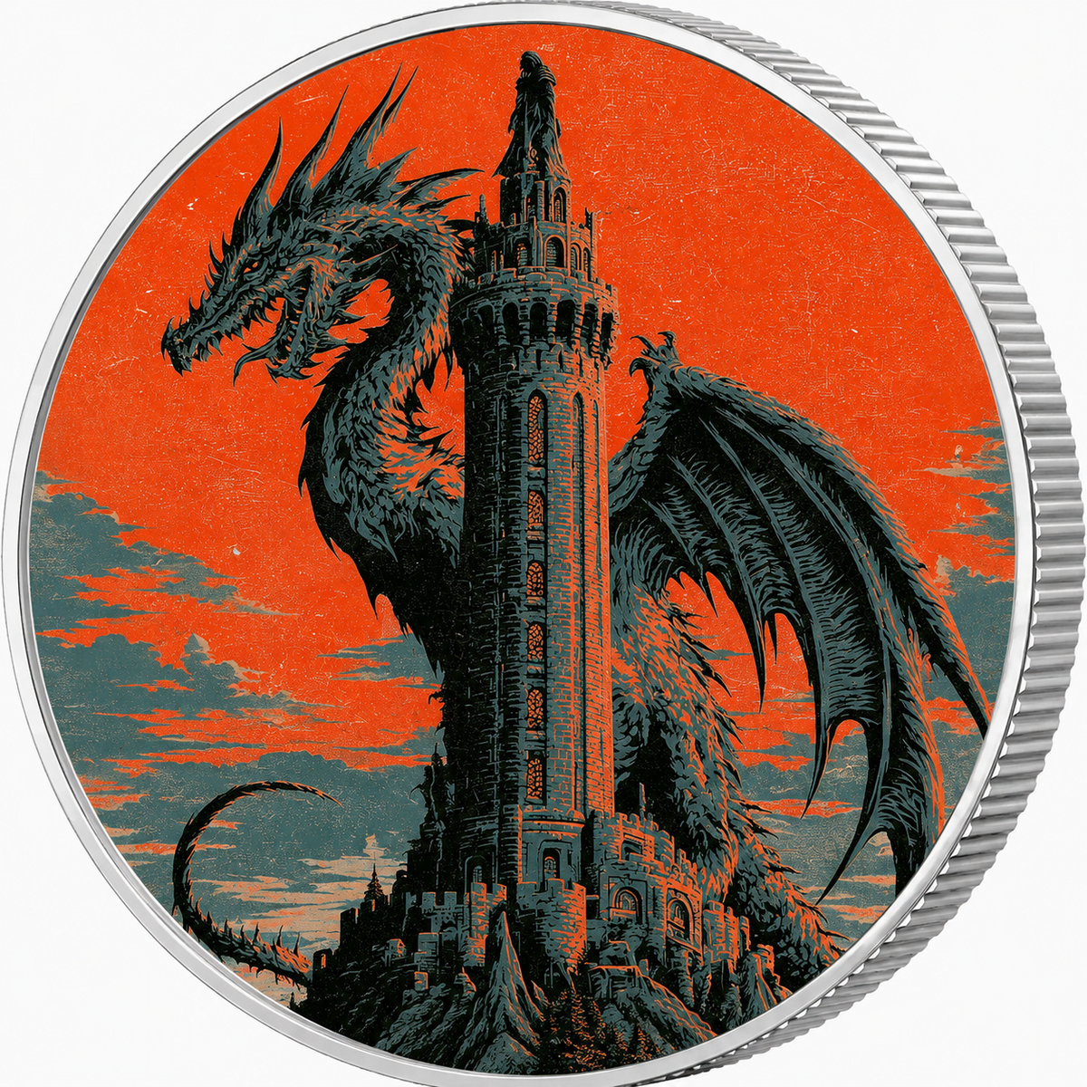Guardian of the Tower, Ag 999 — srebrny rant monety