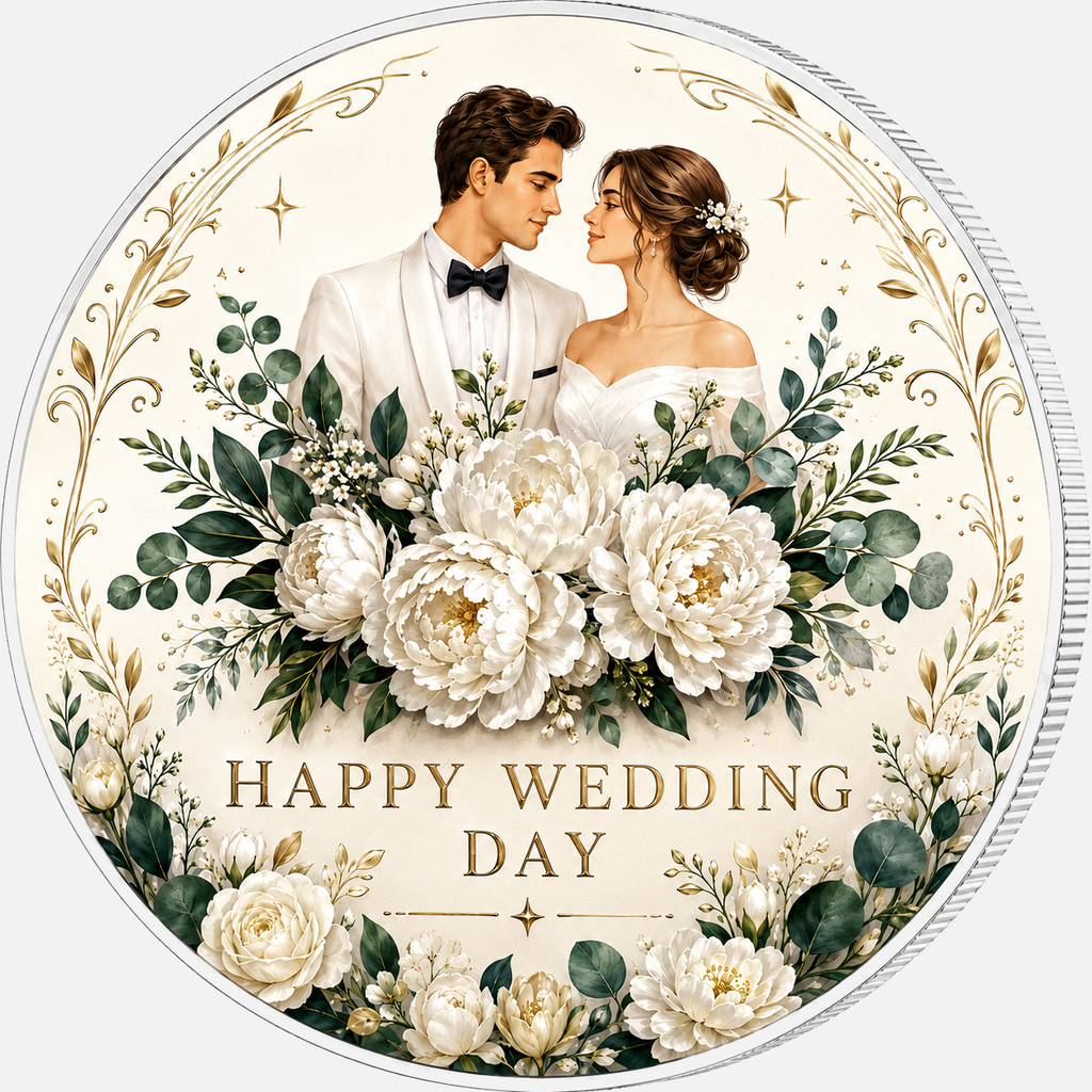 Happy Wedding Day, Ag 999 — srebrny rant monety