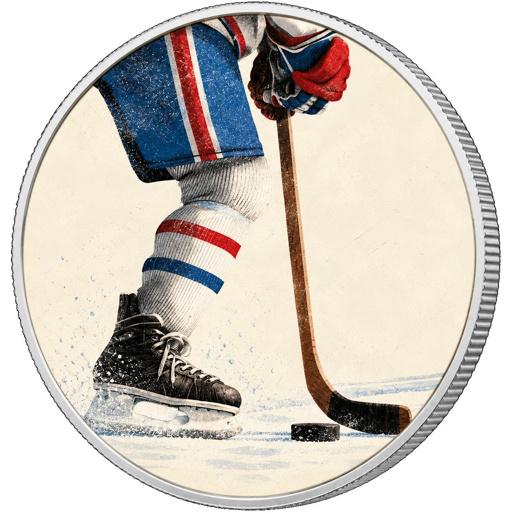 Hokej, Ag 999 — srebrny rant monety