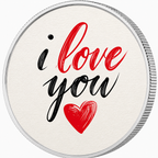 I Love You, Ag 999 — srebrny rant monety
