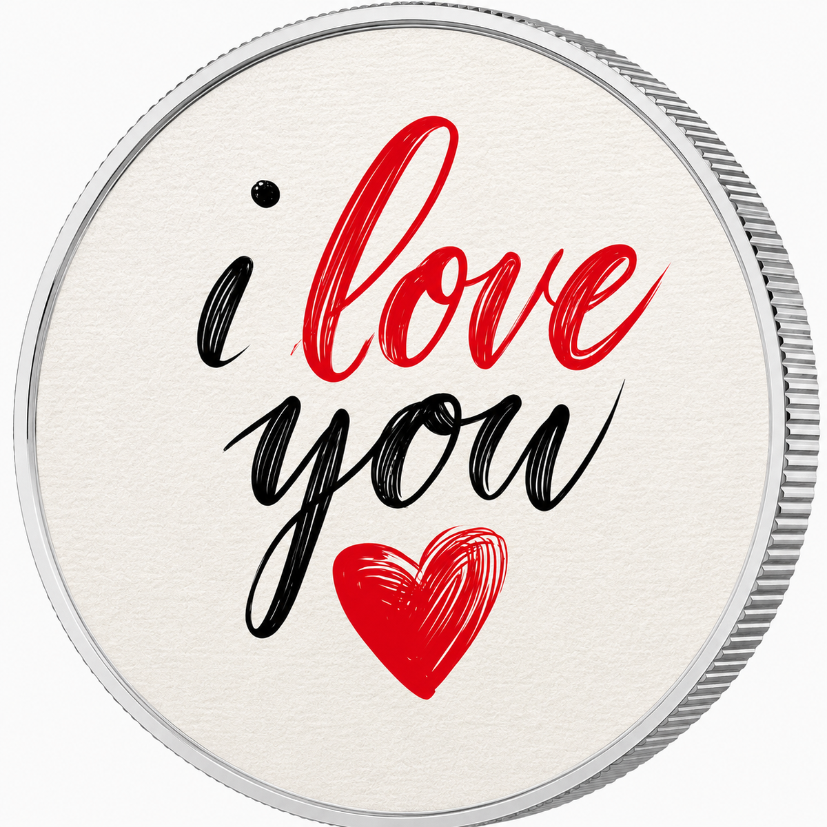I Love You, Ag 999 — srebrny rant monety