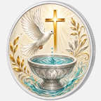 The Light of Baptism, Ag 999 — srebrny rant monety