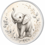 Little Lucky Elephant, Ag 999 — srebrny rant monety