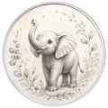 Little Lucky Elephant, Ag 999 — widok z przodu