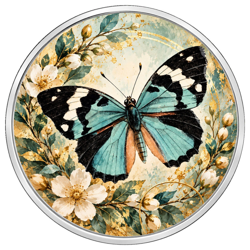 Majestatyczny Motyl, Ag 999 — widok z przodu