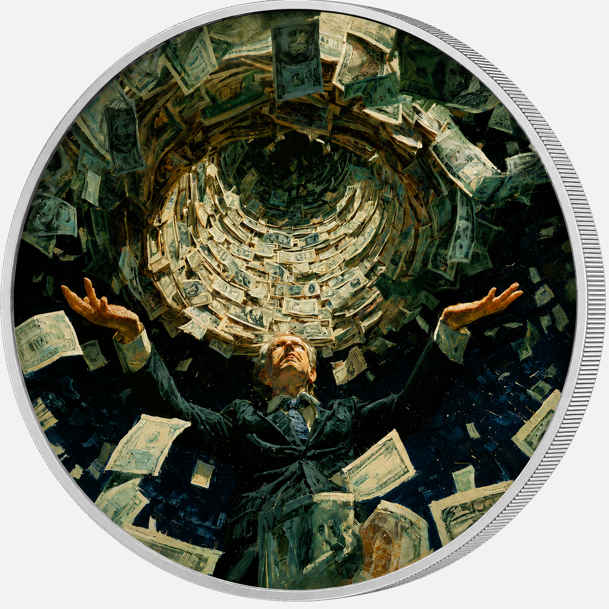 Money Vortex, Ag 999 — srebrny rant monety