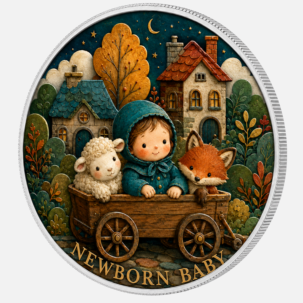 Newborn Baby, Ag 999 — srebrny rant monety