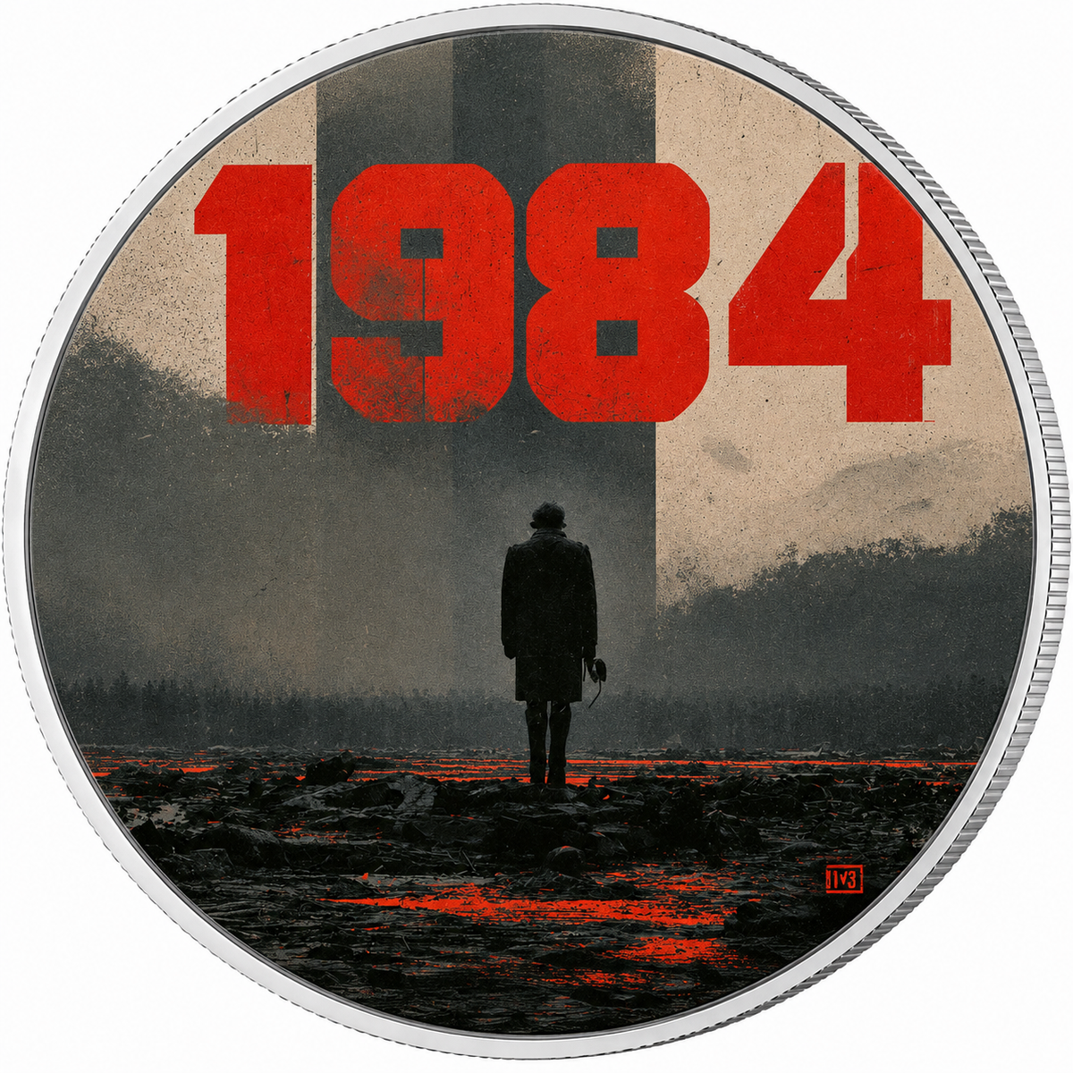 Nineteen Eighty-Four, Ag 999 — srebrny rant monety