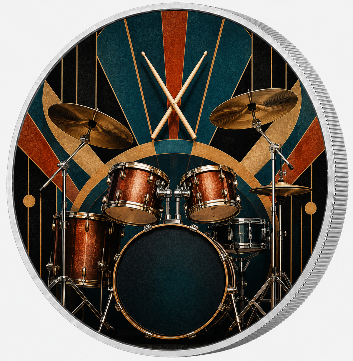 Rhythm of the Drums, Ag 999 — srebrny rant monety
