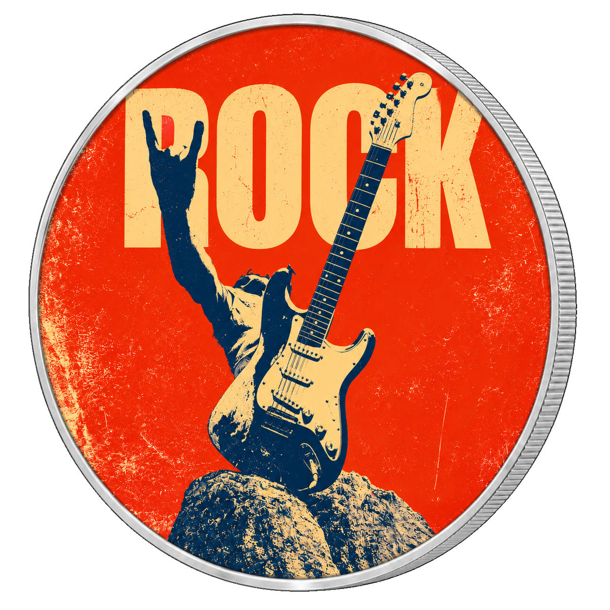 Rock, Ag 999 — srebrny rant monety