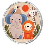 Przyjaciele z Safari, Ag 999 — srebrny rant monety
