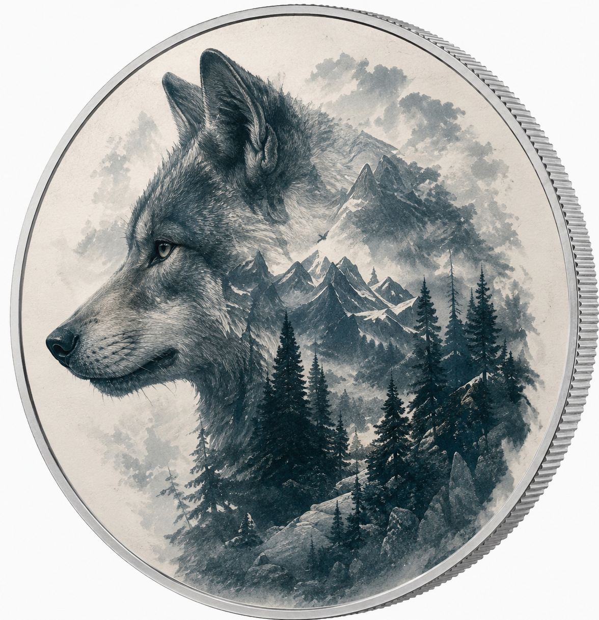 Spirit of the Wolf, Ag 999 — srebrny rant monety
