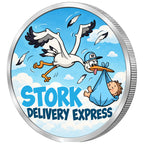 Bocian Ekspres, Ag 999 — srebrny rant monety