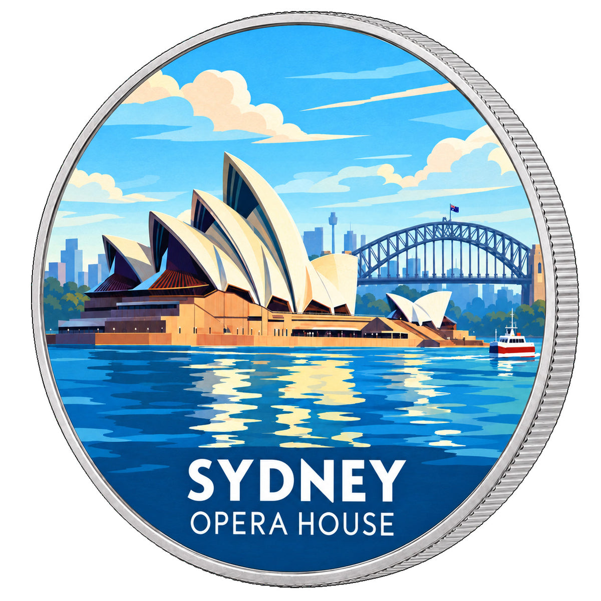 Opera w Sydney, Ag 999 — srebrny rant monety