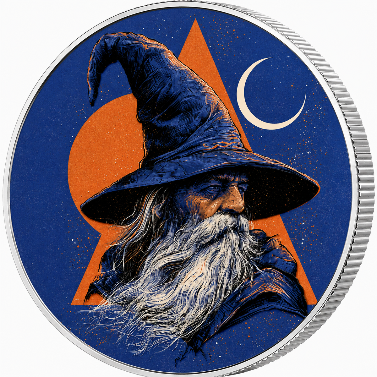 The Ancient Wizard, Ag 999 — srebrny rant monety