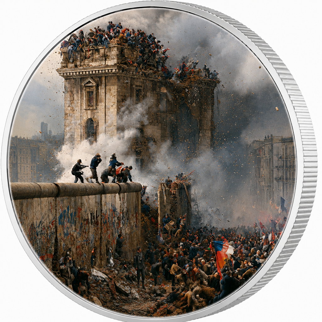 The Fall of the Berlin Wall, Ag 999 — srebrny rant monety